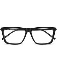 Saint Laurent - Brille Mit Eckigem Gestell - Lyst