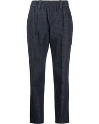 Brunello Cucinelli - Elasticated-Waist Trousers - Lyst
