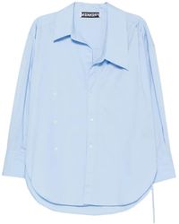 frenken - Chemise Croisée À Col Asymétrique - Lyst