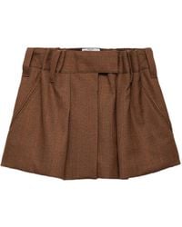 Prada - Mini-Rok Met Elastische Tailleband - Lyst