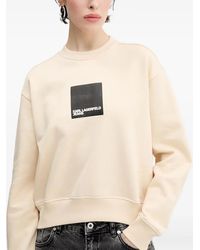 Karl Lagerfeld - Felpa Con Stampa Logo - Lyst