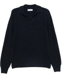 Gran Sasso - Ribbed-Knit Polo-Collar Sweater - Lyst
