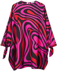 PUCCI - Marmo-Print Silk Kaftan - Lyst