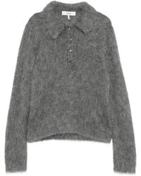 Chloé - Brushed-Knit Polo Sweater - Lyst