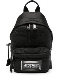 Moschino - Logo-patch Quilted Backpack - Lyst