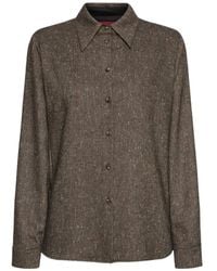 Elena Miro - Chemise Boutonnée À Effet Tweed - Lyst