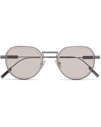 Zegna - Orizzonte Ii Round-frame Sunglasses - Lyst