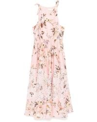 Zimmermann - 'Acacia' Broderie Midi Dress - Lyst