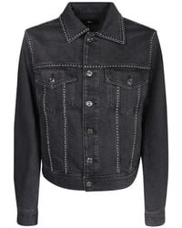 7 For All Mankind - Veste En Jean Adi Trucker À Détails De Clous - Lyst