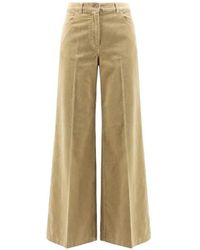 Aspesi - Velvet Wide-Leg Trousers - Lyst