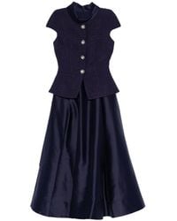Self-Portrait - Boucle Taffeta Midi Dress - Lyst
