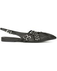 Ash - Bianca Studded Leather Ballet Flats - Lyst