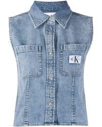 Calvin Klein Jeanshemd mit Logo - Blau