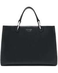 Emporio Armani - Medium Top-Handle Leather Tote Bag - Lyst