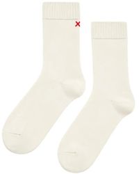 Chinti & Parker - Ribbed-Knit Embroidered Socks - Lyst