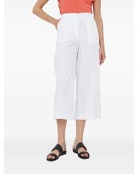 Sisley - High-Waisted Cropped Trousers - Lyst
