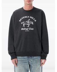 Sporty & Rich - Riding Club Crew-Neck Sweatshirt - Lyst