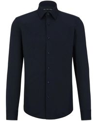 BOSS - Pointed-Collar Long-Sleeve Shirt - Lyst