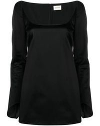 KHAITE - Tate Satin Mini Dress - Lyst