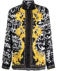 Versace - Overhemd Met Logoprint - Lyst