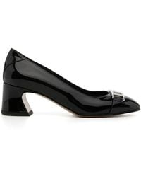 Ferragamo - Rei 55 Gancini Plaque Pumps - Lyst