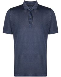 120% Lino - Mélange Semi-sheer Polo Shirt - Lyst
