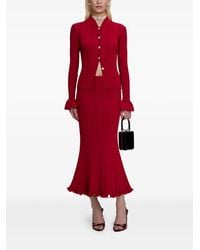 Self-Portrait - Ruffled Midi Skirt - Lyst