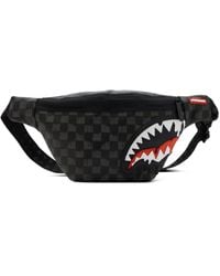 Sprayground - Shark-Face Checkered Belt Bag - Lyst
