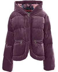 Versace Jeans Couture - Velvet Puffer Jacket - Lyst