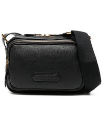 Tom Ford - Logo-patch Calf Leather Messenger Bag - Lyst