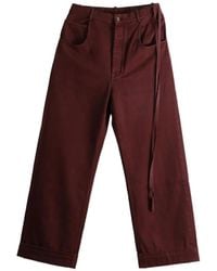 Ann Demeulemeester - Kristel Strap-Detail Wide-Leg Trousers - Lyst