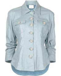 Cinq À Sept Jacke Jewelled-button Shirt - Blue