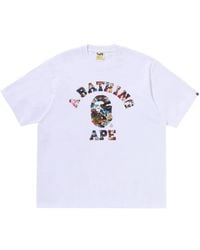 A Bathing Ape - Hybrid Camo College Relaxed-Fit T-Shirt - Lyst