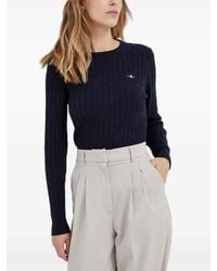 GANT - Pullover mit Zopfmuster - Lyst