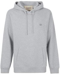 Valentino Garavani - Vlogo Embroidered Hoodie - Lyst