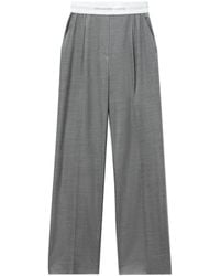 Alexander Wang - Pleat-Detail Logo-Waistband Trousers - Lyst