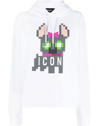 DSquared² - Icon Hilde Cotton Hoodie - Lyst