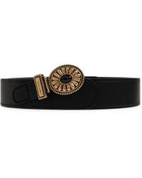 Etro - Embellished-Buckle Leather Belt - Lyst