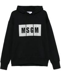 MSGM - Sudadera Con Capucha Y Logo - Lyst