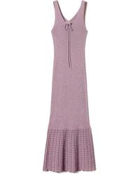 Twinset - Gestricktes Kleid mit Schleifenkragen - Lyst