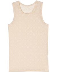 Marine Serre - Moonogram-Flocked Mesh Tank Top - Lyst