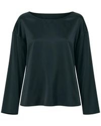 Emporio Armani - Blouse Satinée À Manches Longues - Lyst