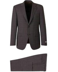 Canali - Check-Pattern Suit - Lyst