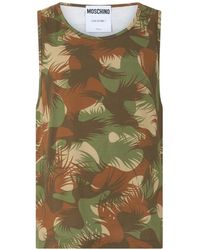 Moschino - Camouflage-Print Sleeveless Top - Lyst