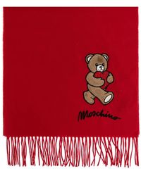 Moschino - Sciarpa Con Applicazione Teddy Bear - Lyst