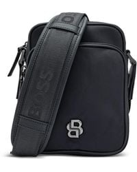 BOSS - Reporter Bag With Double B Monogram Hardware - Lyst