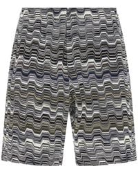 Missoni - Zigzag Knitted Bermuda Shorts - Lyst