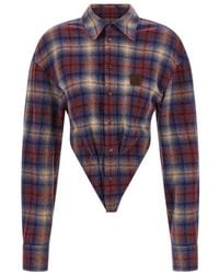 DSquared² - Check-Pattern Asymmetrical Shirt - Lyst