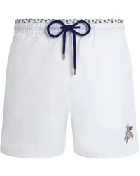 Vilebrequin - Turtle-Embroidery Drawstring Swim Shorts - Lyst