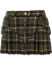 Natasha Zinko - Pleated Moto Mini Skirt - Lyst